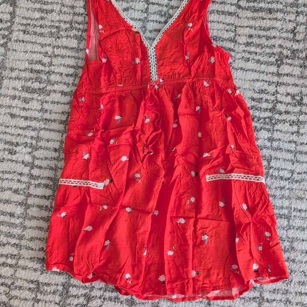 O'Neill Bright Red Floral Mini Dress